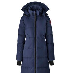 Lightly Worn CANADA GOOSE - Mystique Parka in Atlantic Navy (XS)- FUR HOOD